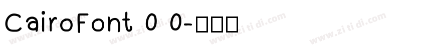 CairoFont 0 0字体转换